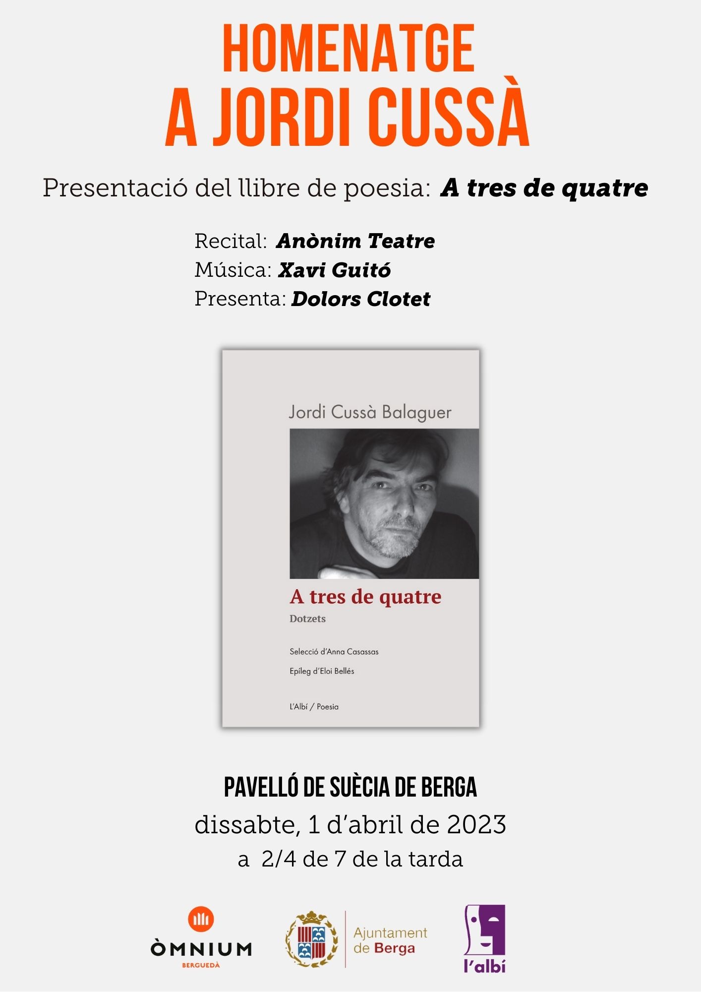 Cartell - Homenatge a Jordi Cussà Balaguer 