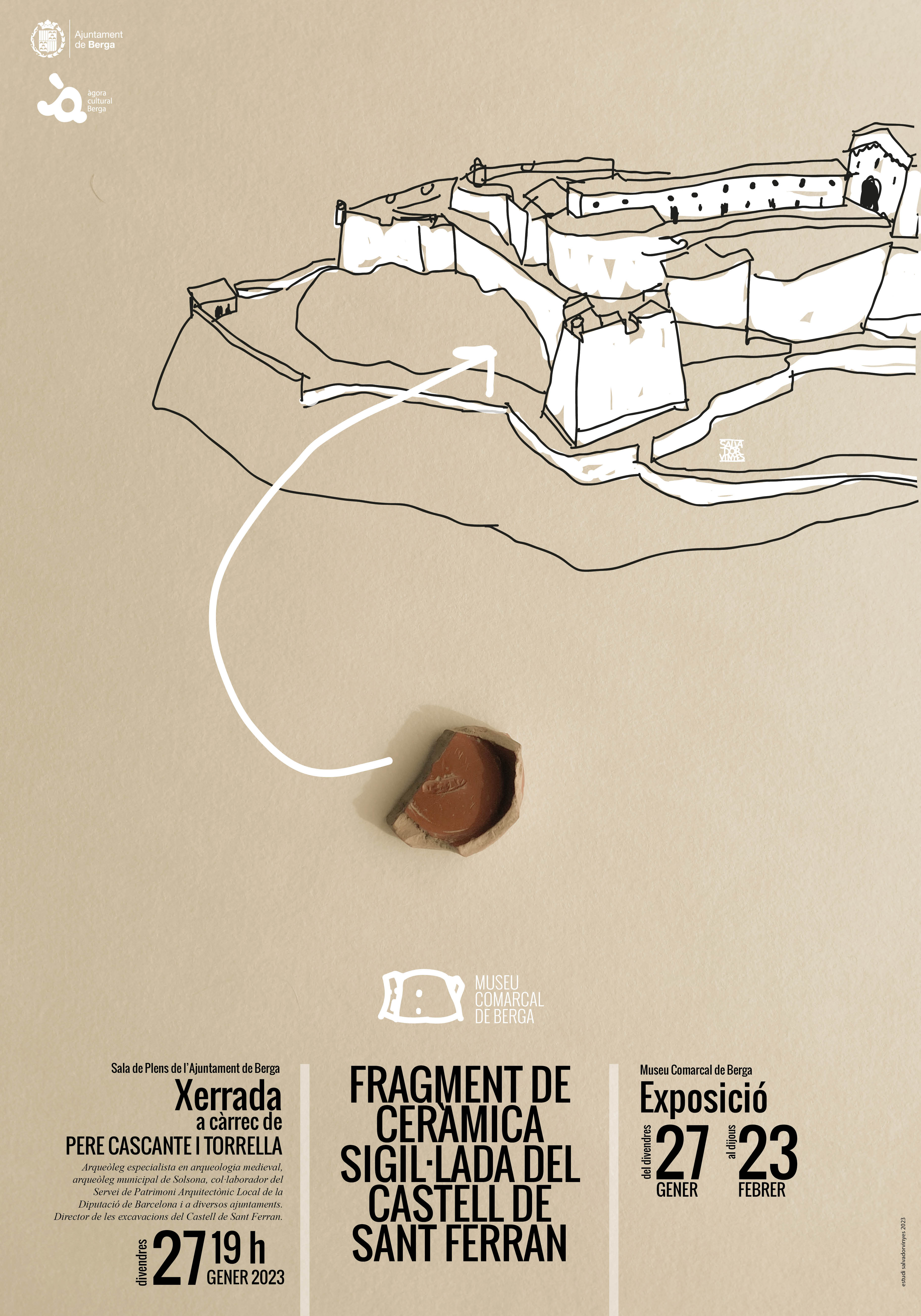 Cartell - Fragment de ceràmica sigil·lada del Castell de Sant Ferran 