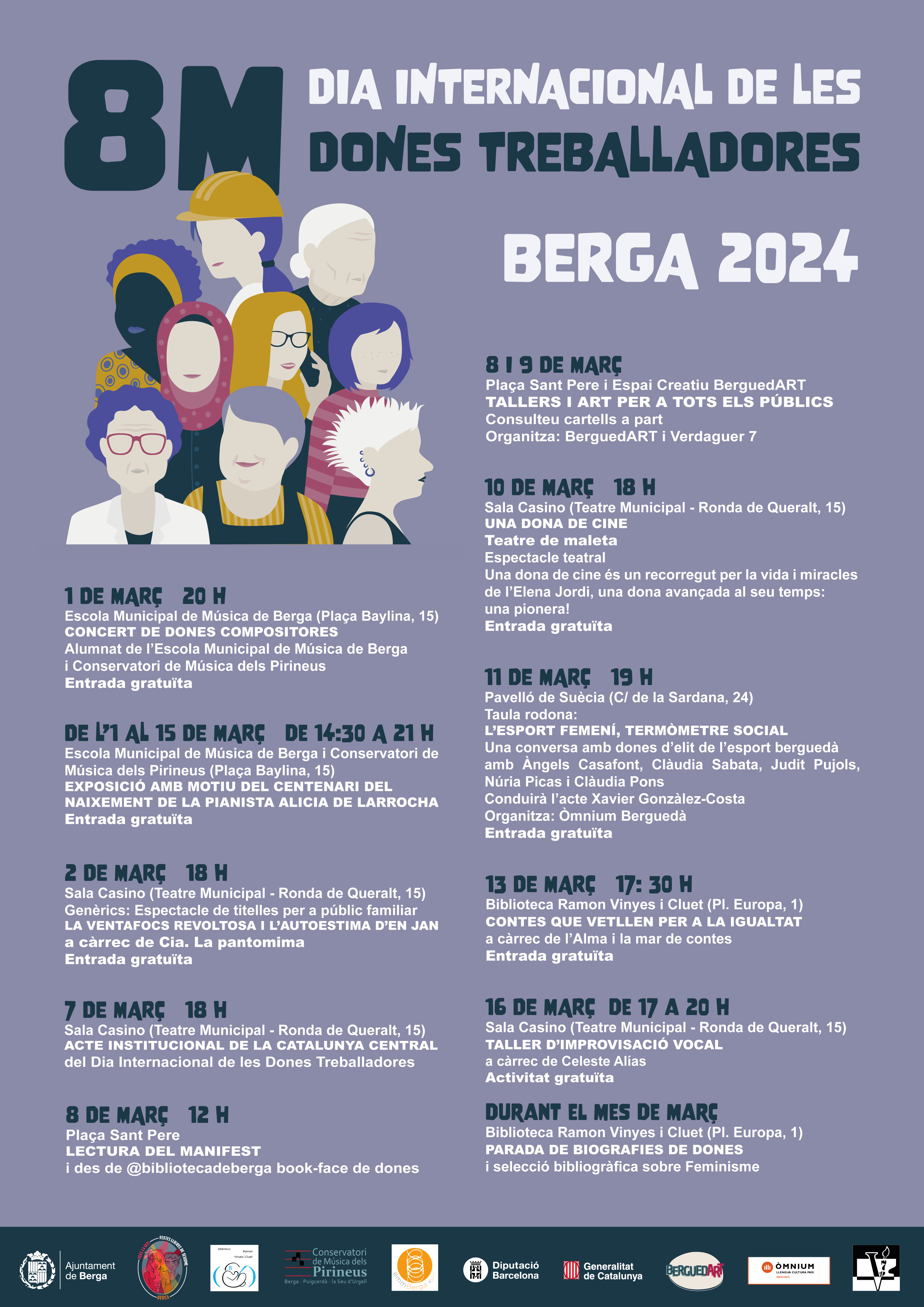 Actes del 8M a Berga 