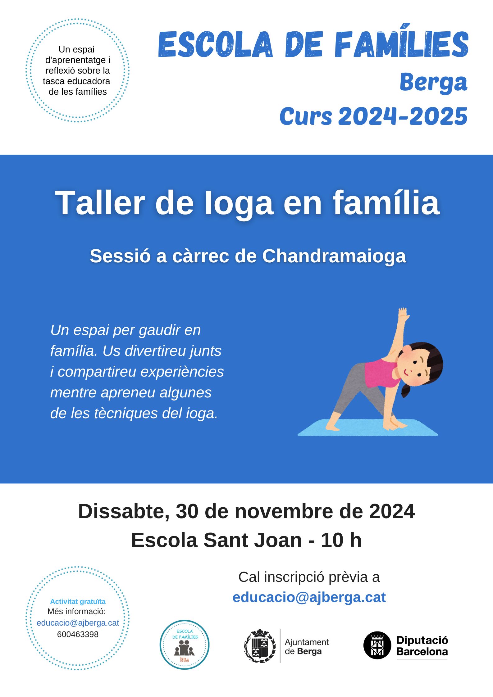 Escola de famílies: Taller de ioga