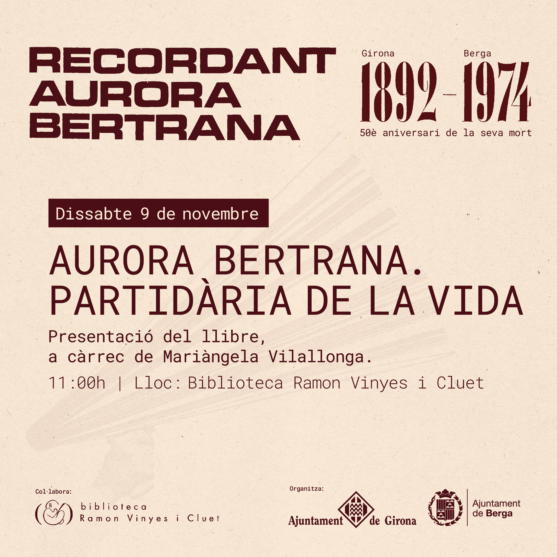 Cartell - Presentació del llibre 