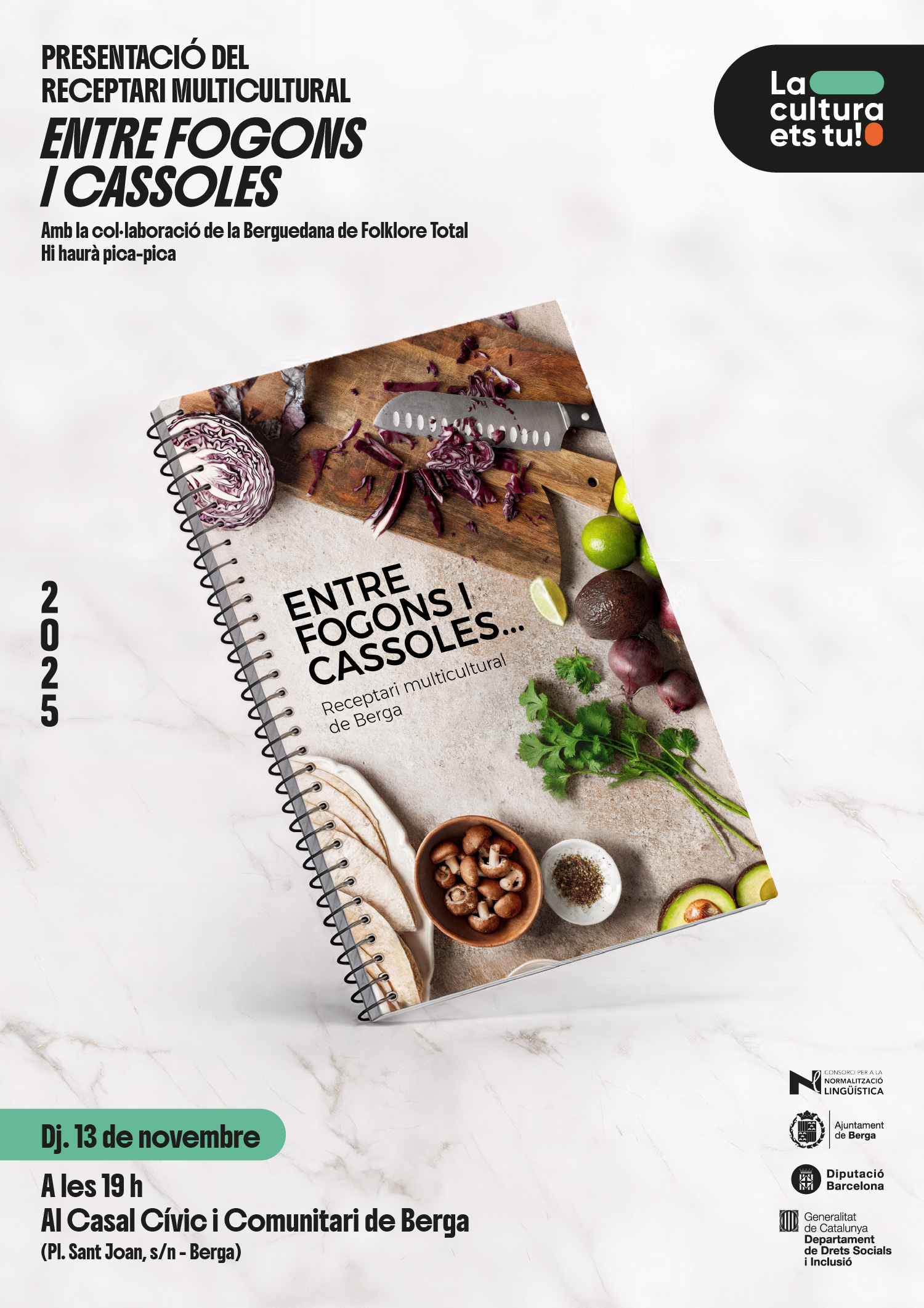 Presentació del receptari multicultural: "Entre fogons i cassoles..." 