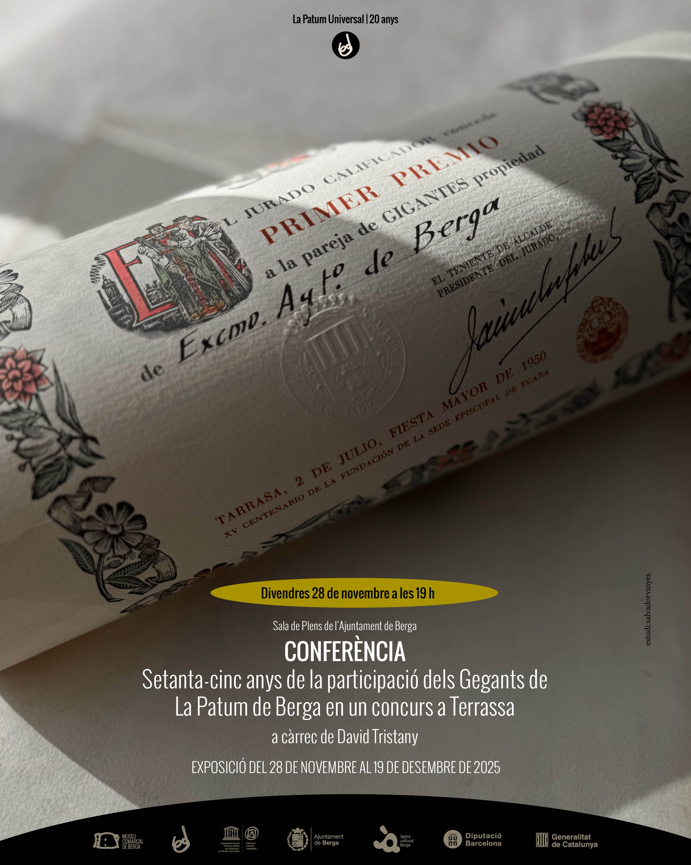 Conferència: "Setanta-cinc anys de la participació dels Gegants de La Patum de Berga en un concurs a Terrassa"