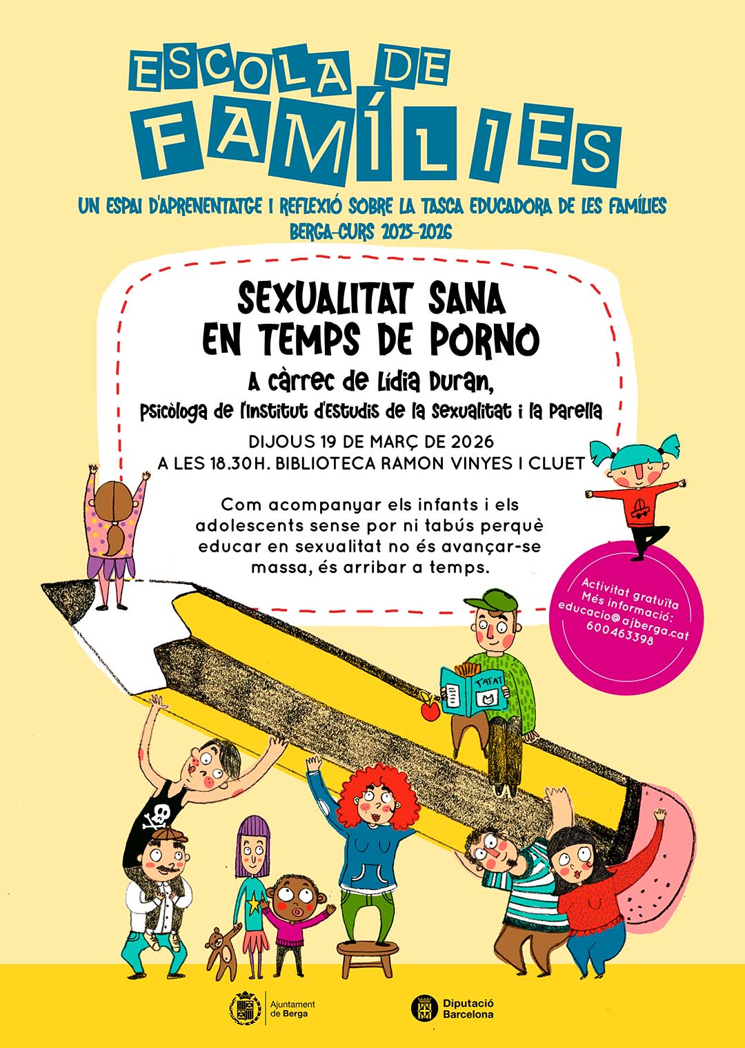 Escola de fam&iacute;lies: "Sexualitat sana en temps de porno"