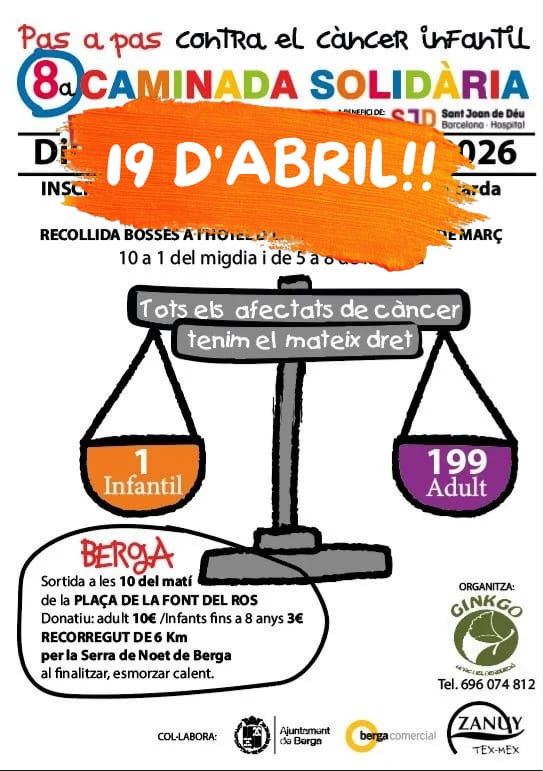 8a Caminada solid&agrave;ria per a la investigaci&oacute; del c&agrave;ncer infantil