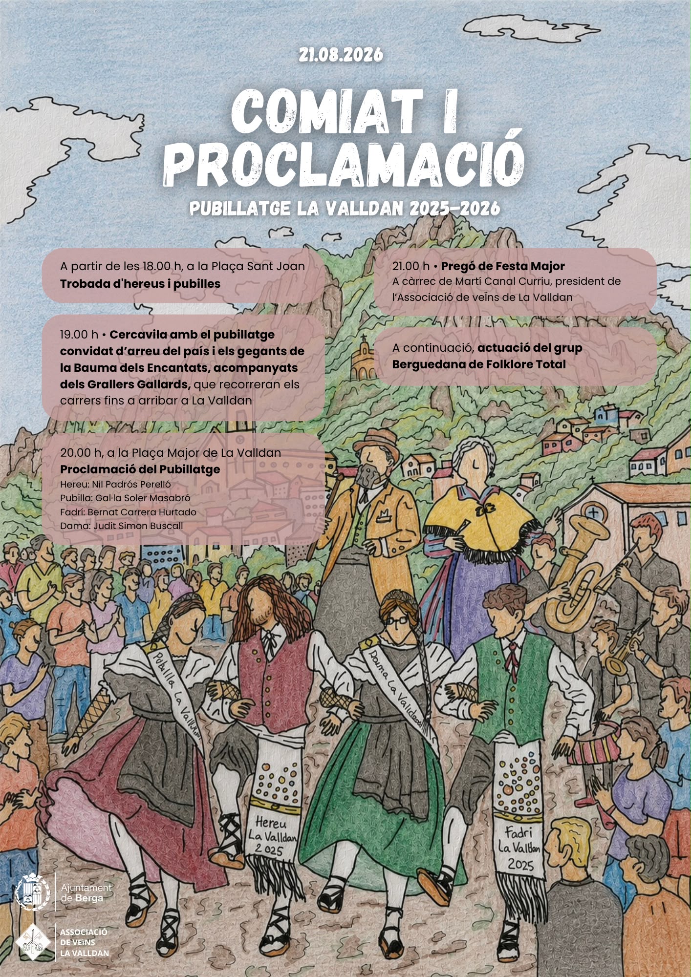 Comiat i proclamaci&oacute; del pubillatge de La Valldan 