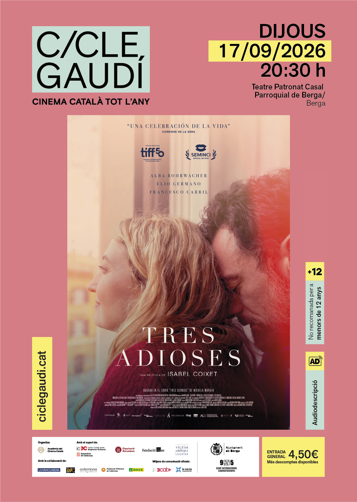 Cicle Gaud&iacute;: "Tres adioses"