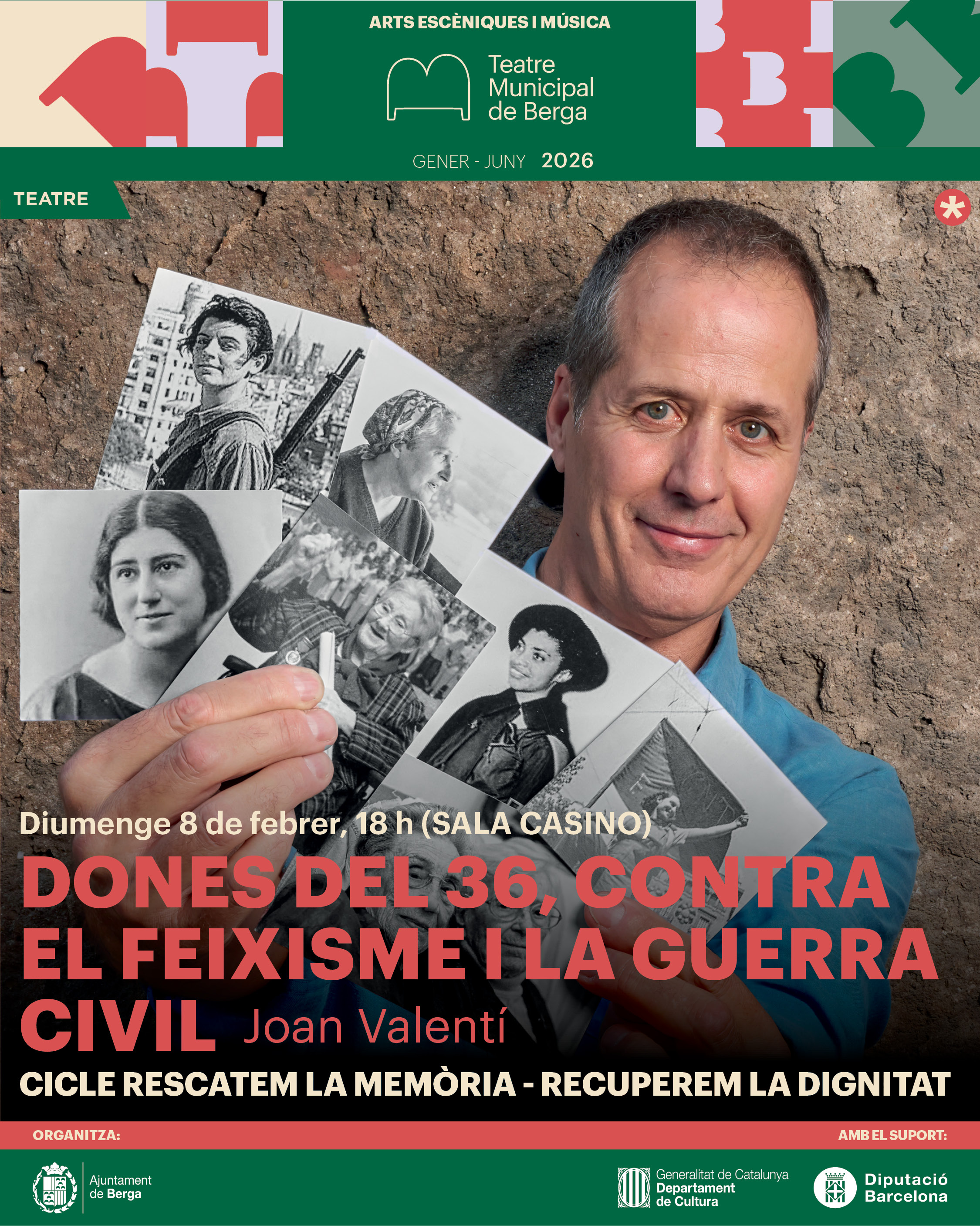 Teatre: "Dones del 36, contra el feixisme i la Guerra Civil" amb Joan Valent&iacute;