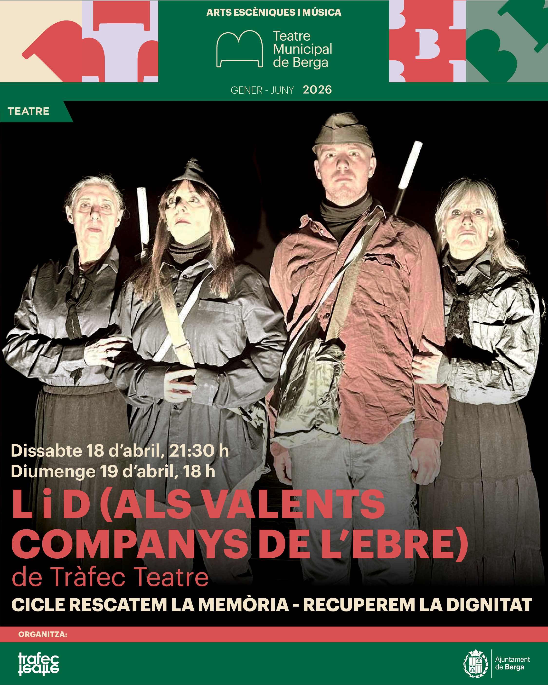 Teatre: "L i D" (Als valents companys de l'Ebre) amb Tr&agrave;fec Teatre 