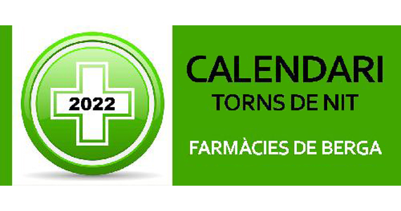 Calendari de farmàcies de guàrdia 2022