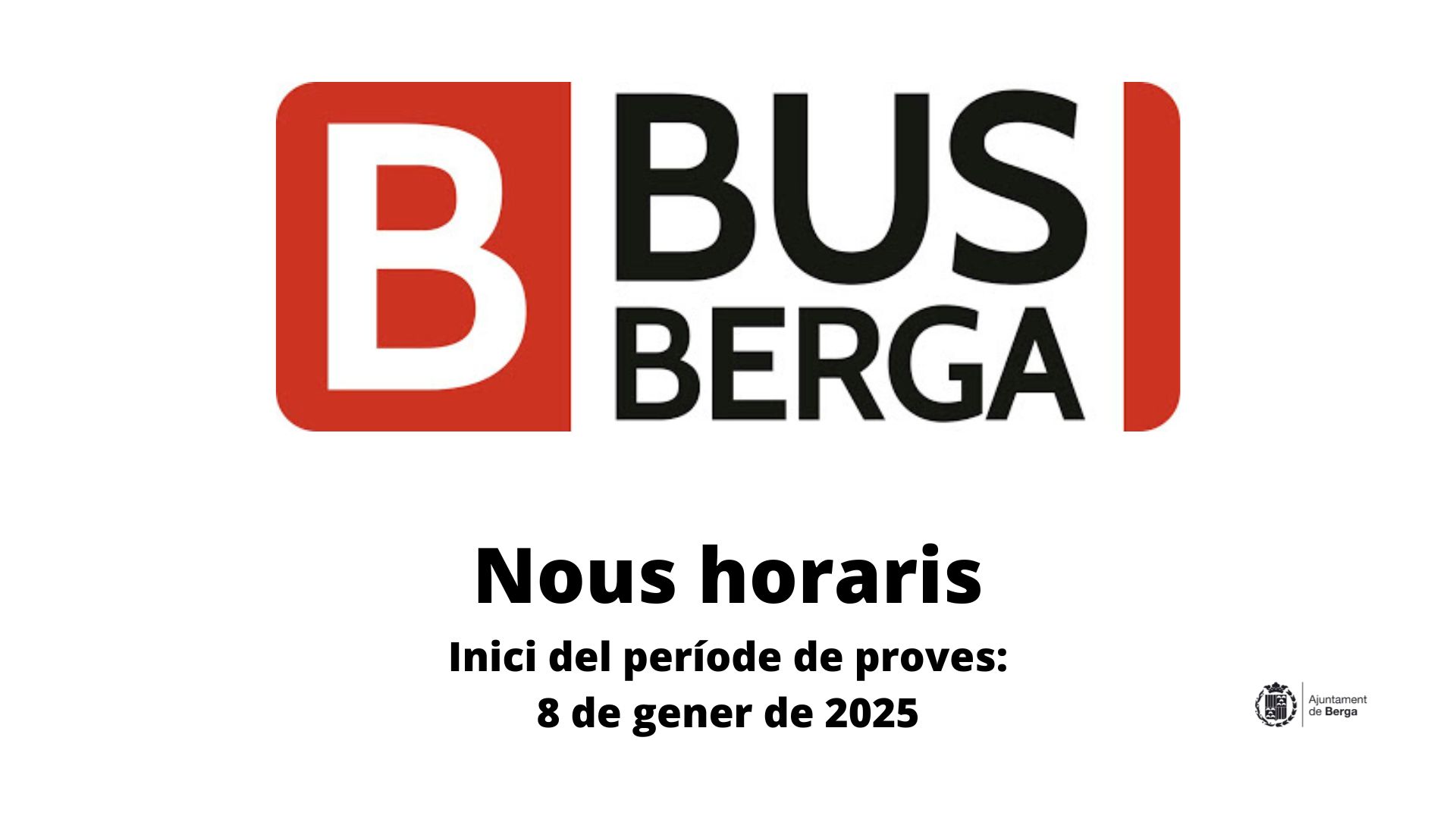 Nous horaris del Bus Berga 