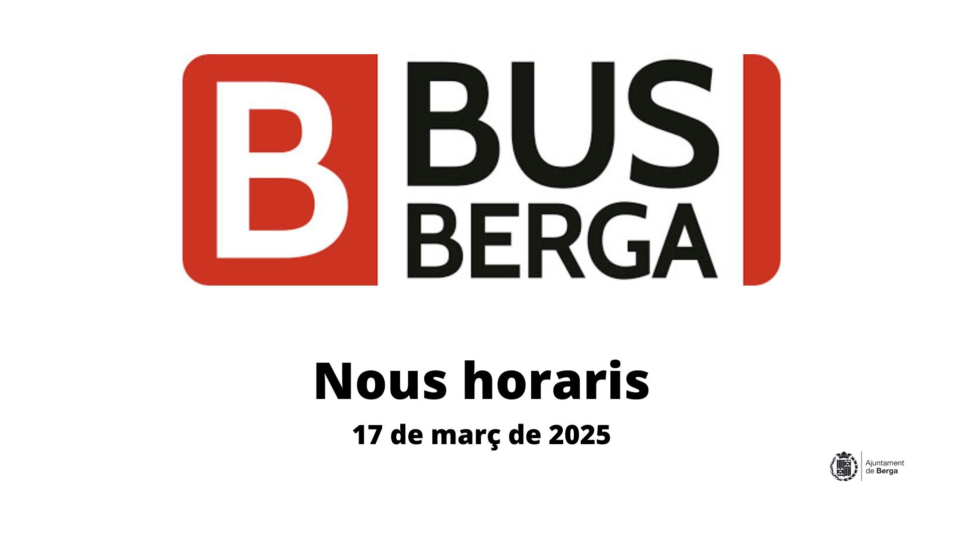 Nous horaris del Bus Berga 