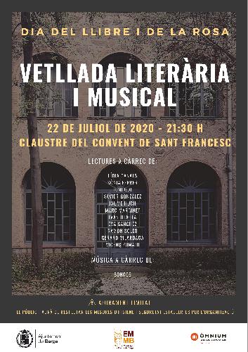 Berga organitza una vetllada literària i musical al Convent de Sant Francesc per commemorar el Dia del Llibre i de la Rosa