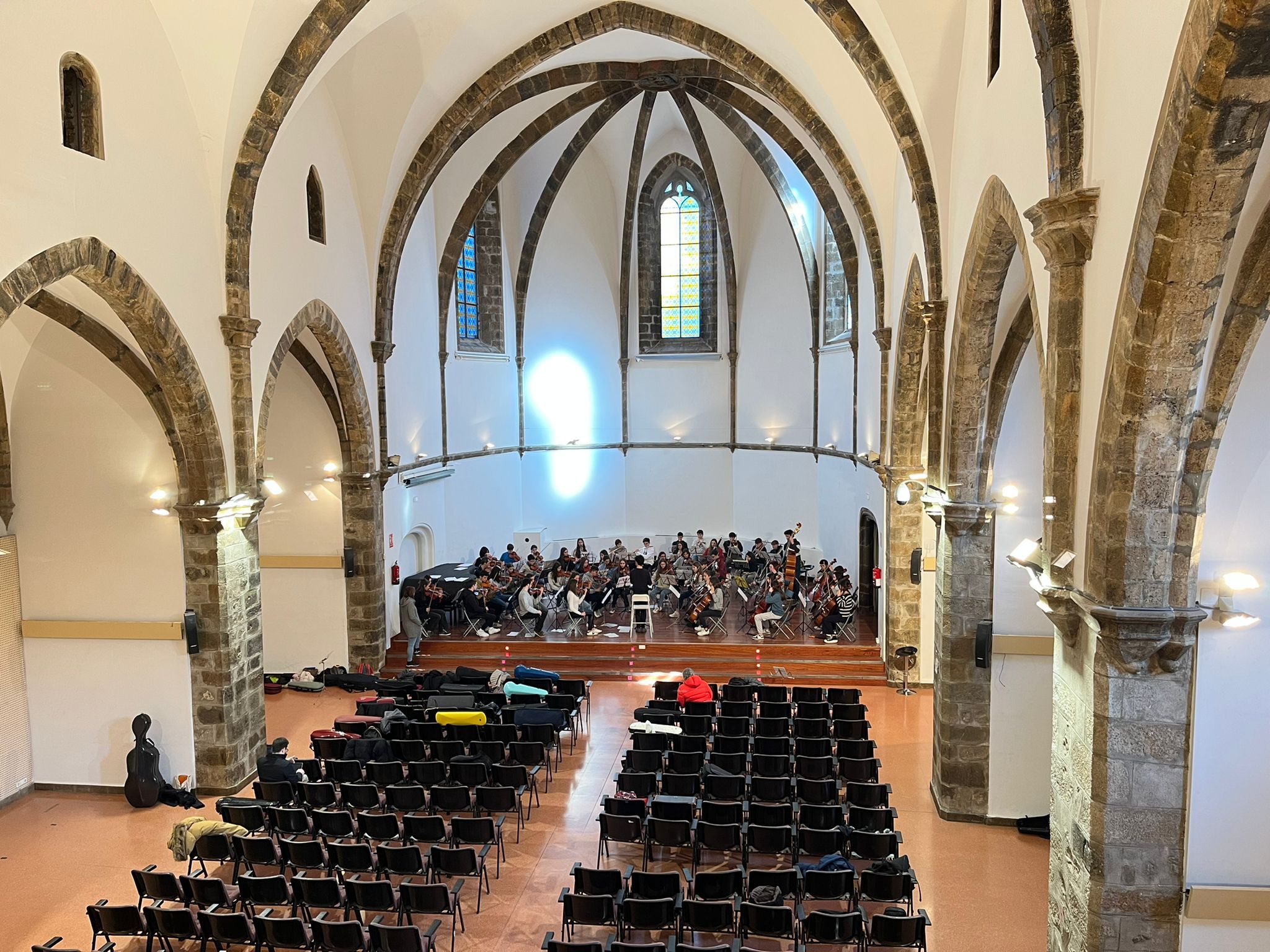 Primer assaig del Projecte Simfònic amb l'alumnat de l'Institut de Música d'Andorra la Vella i el Conservatori de Música dels Pirineus  