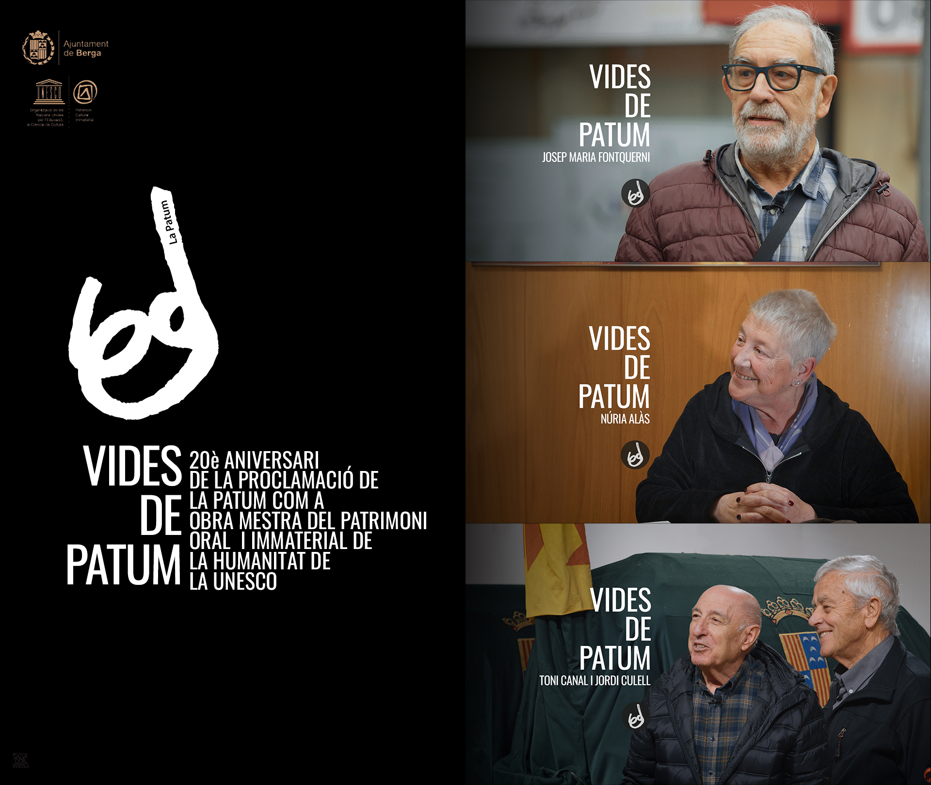 Els records patumaires de Josep M. Fontquerni Rosell, Núria Alàs Pérez, Antoni Canal Mas i Jordi Culell Gonfaus s'incorporen a l'audiovisual 