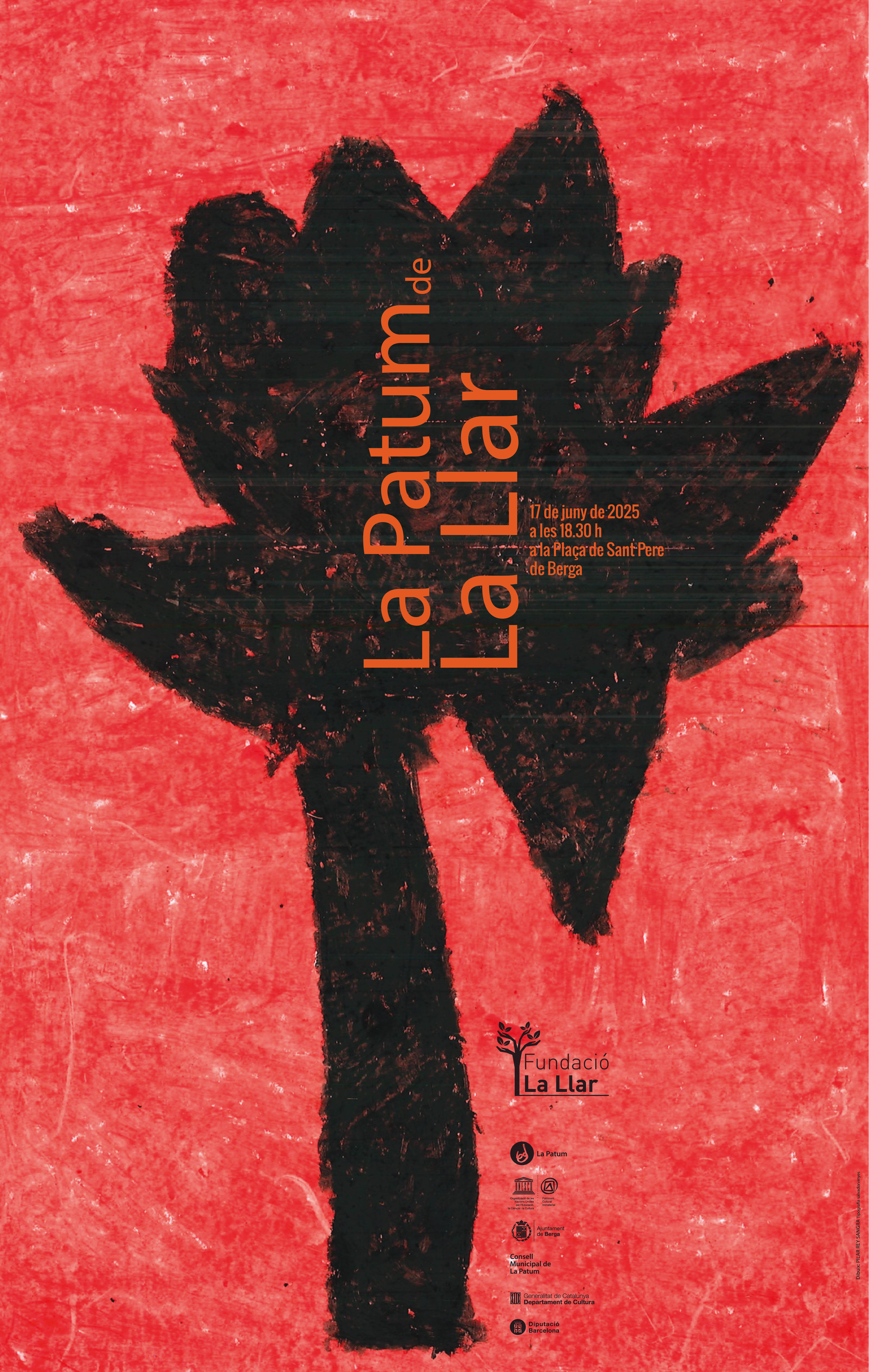 Cartell de La Patum de la Llar 2025 - 'La força de La Patum' de Pilar Rey Sangra