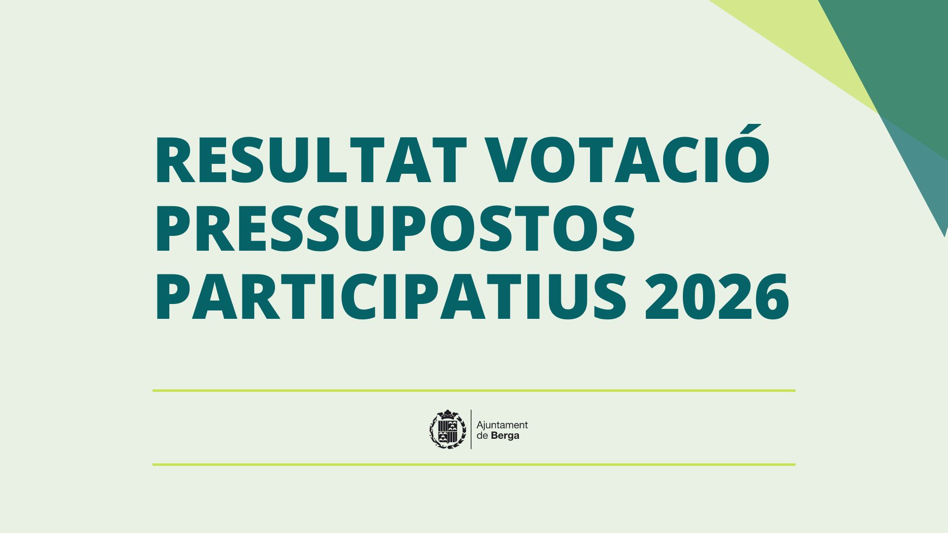 Berga destinar&agrave; els 45.000 &euro; dels pressupostos participatius de 2026 a l'adquisici&oacute; d'un piano de cua, a jocs infantils del Parc del Lled&oacute;, un festival de microteatre al Barri Vell i una jornada de joc esportiu i DJ