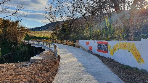 Berga reobre el trànsit al pont de la Fàbrega, accés principal al veïnat de Noet, en completar-se el gruix d'obres de reparació del pont